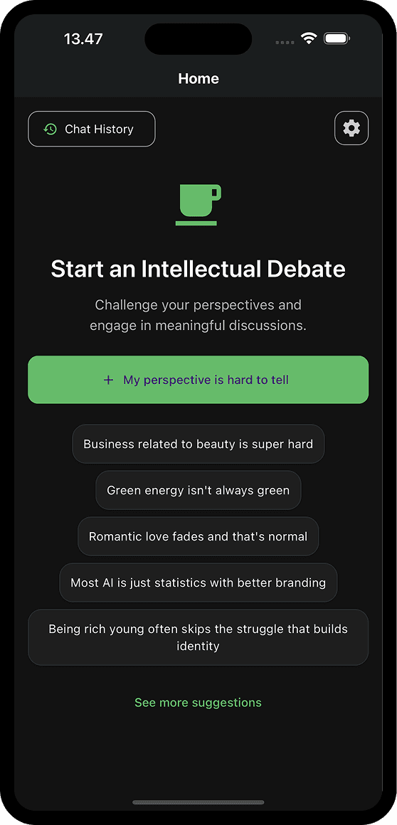 Kahfee App Screenshot 1